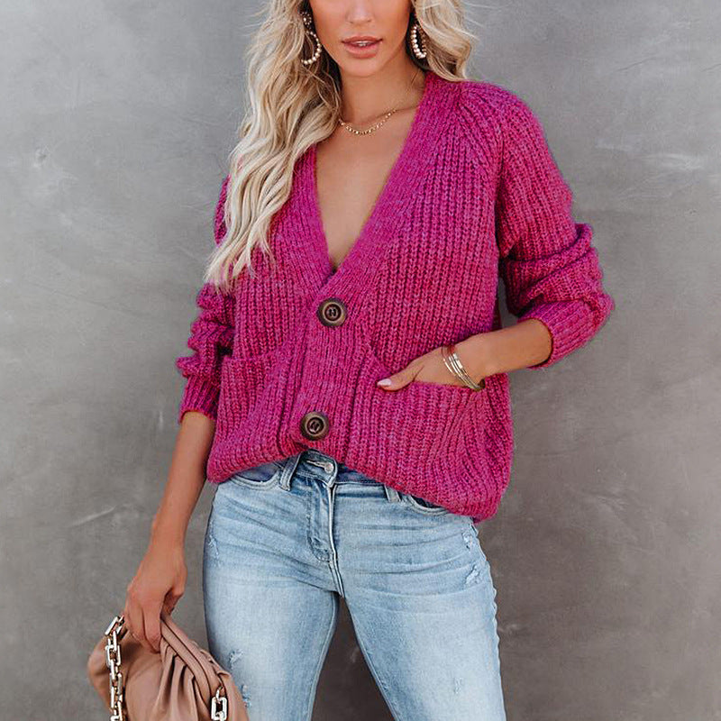 Damen Strickjacke im lässigen Schnitt mit praktischen Taschen WW