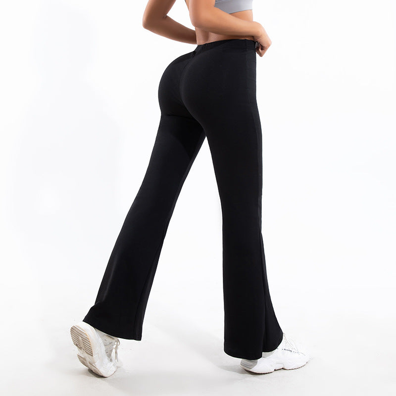 Damen Flared Leggings mit hohem Bund und elastischem Tragekomfort WW