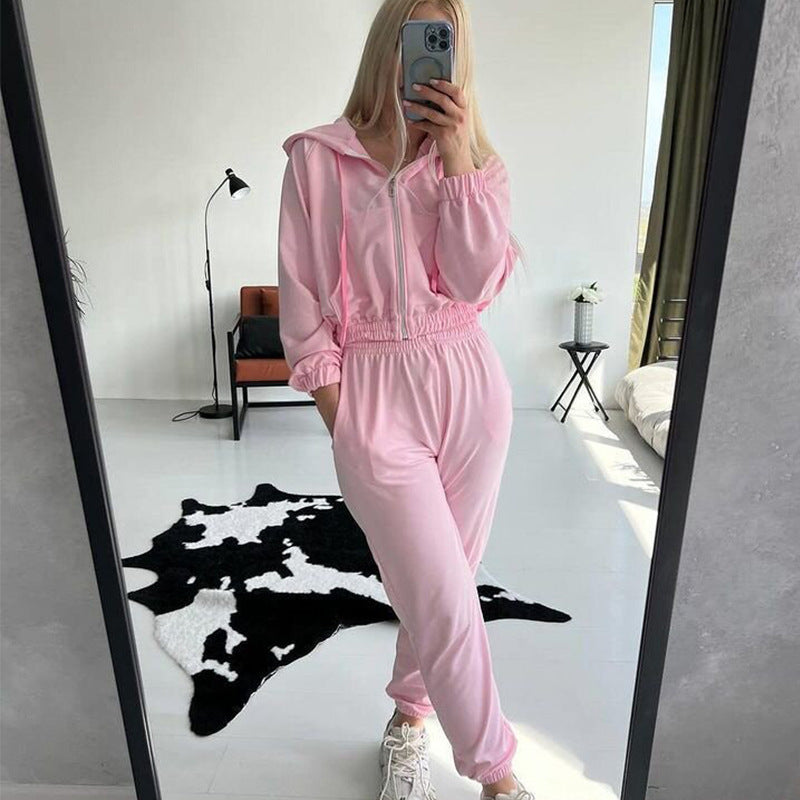 Damen lässiger Hoodie und Jogginghose-Set WW