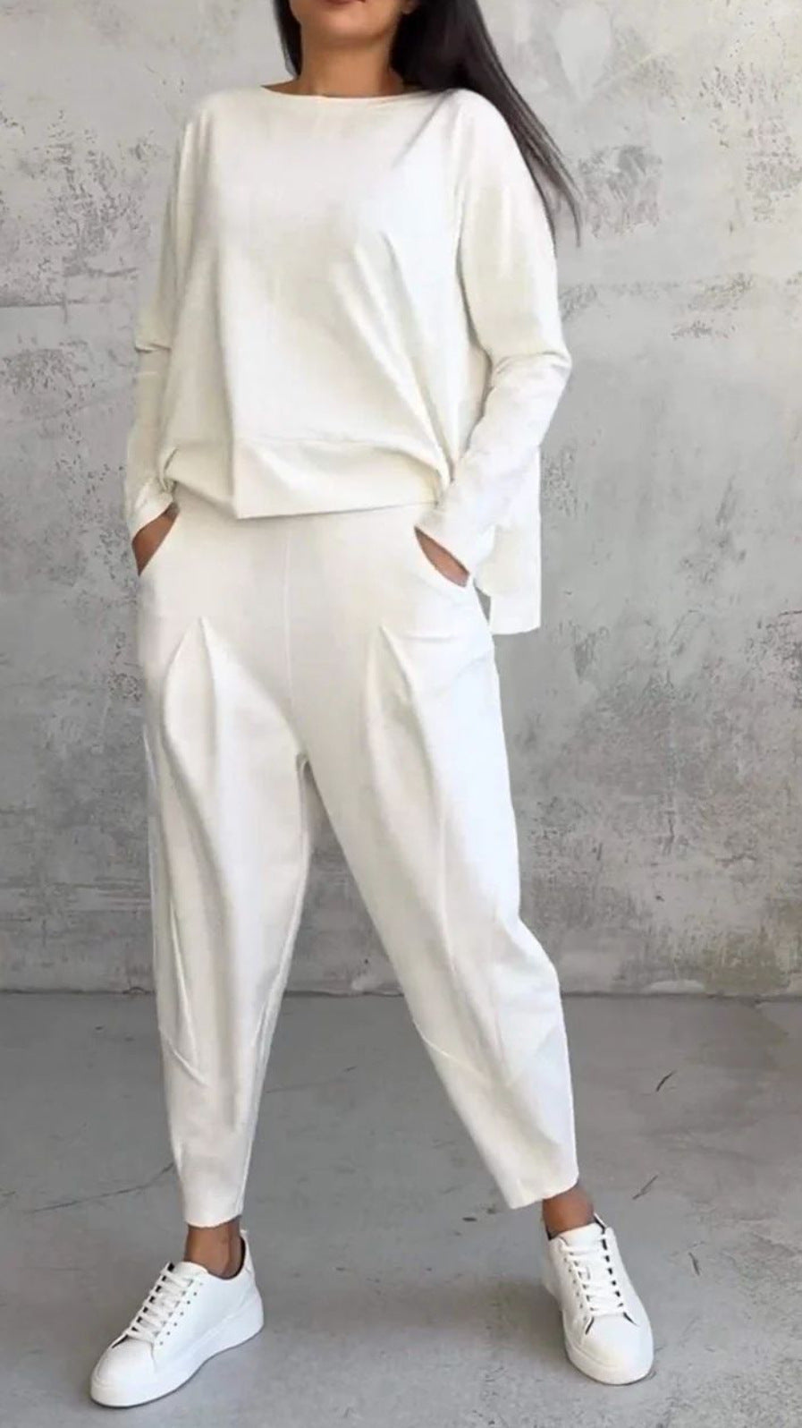 Damen lässiges Zweiteiliges Set aus hochwertiger Viskose WW