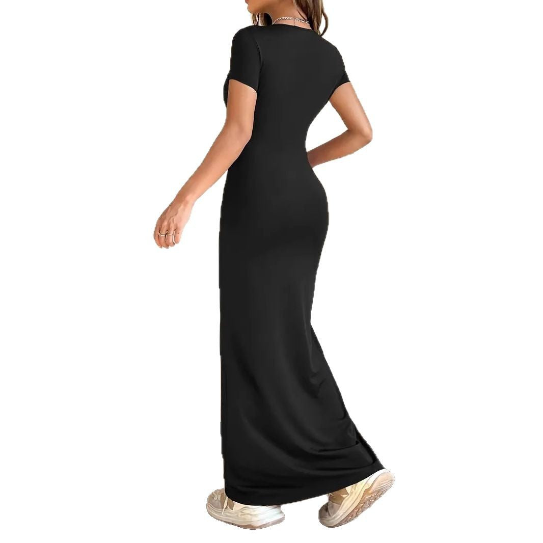 Damen Bodycon Maxi Kleid WW