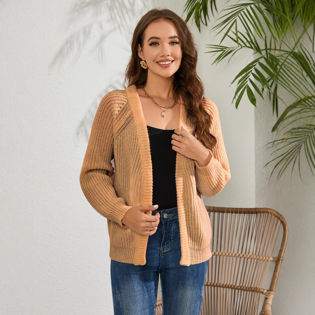 Damen Strickcardigan mit offenem Schnitt und feiner Struktur WW