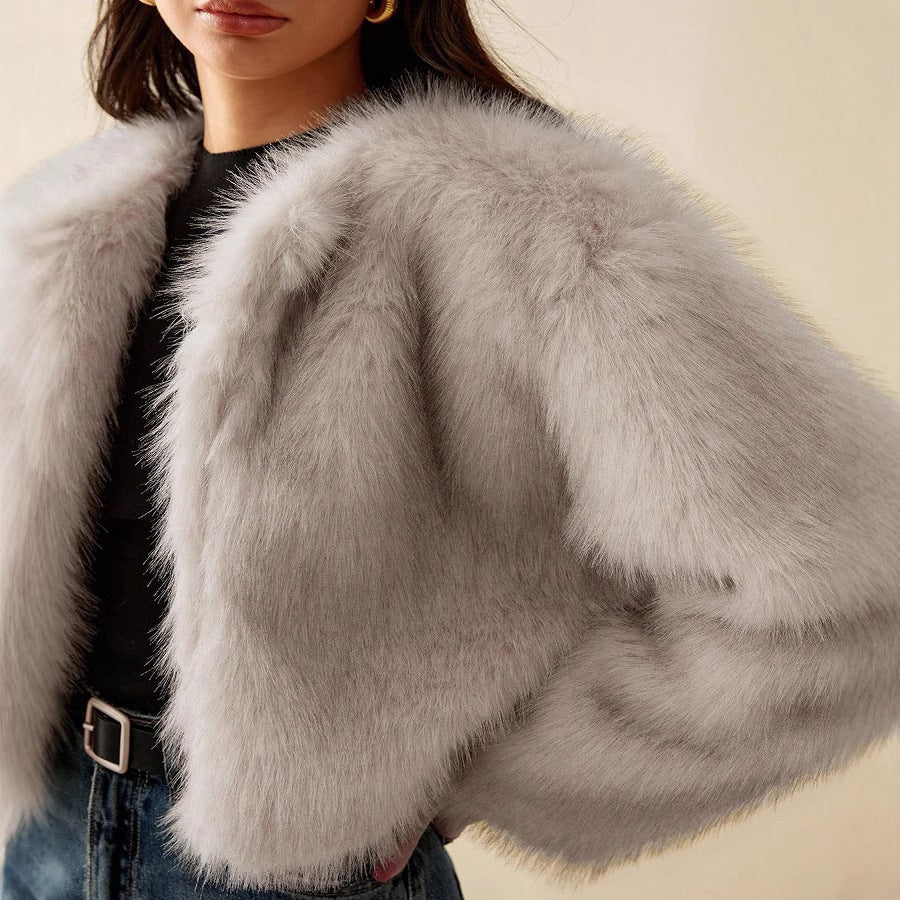 Damen kurzärmlige Pelzjacke WW