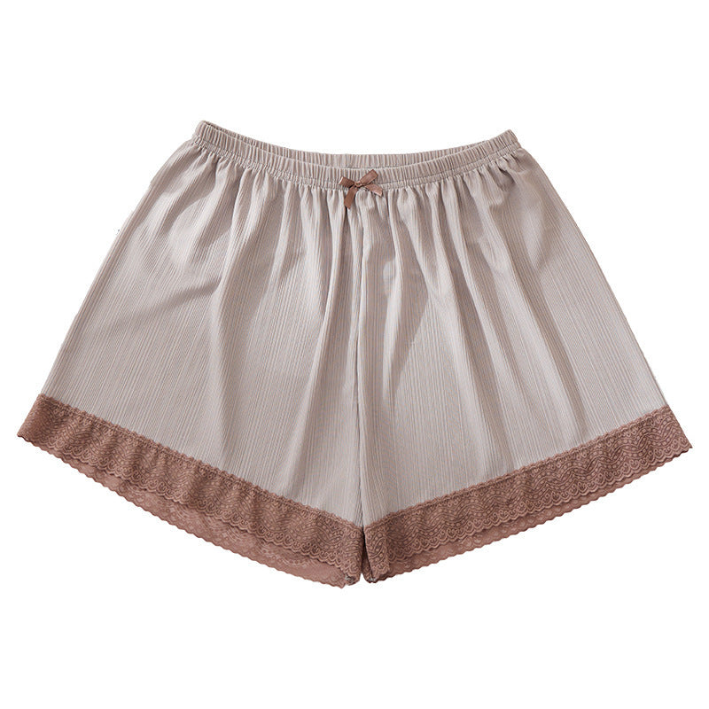 Damen Lässige Shorts mit dekorativem Spitzenbesatz WW