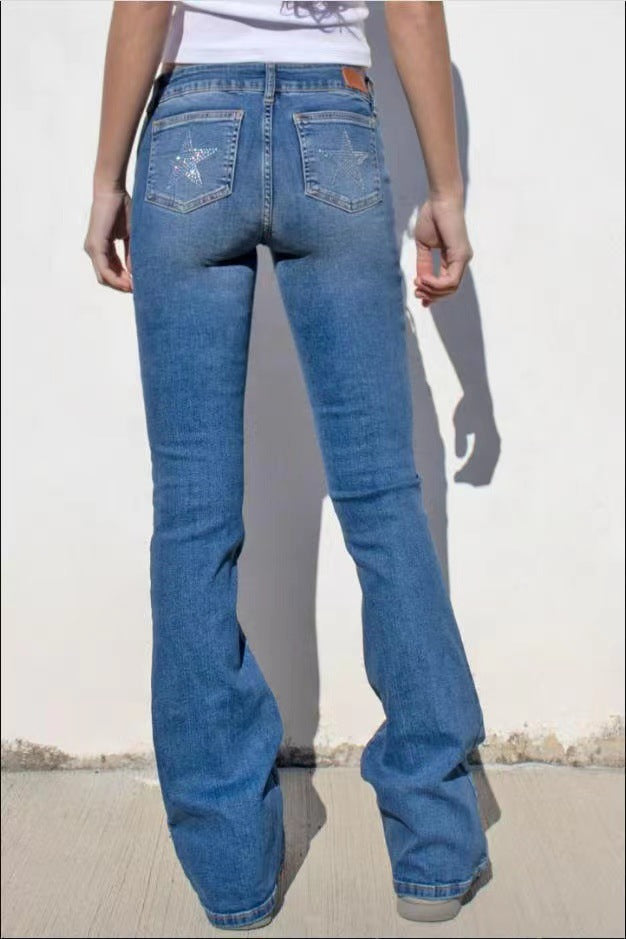 Damen Bootcut Jeans mit praktischen Taschen WW