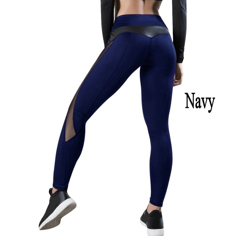 Damen Sport-Leggings mit atmungsaktivem Mesh-Einsatz WW
