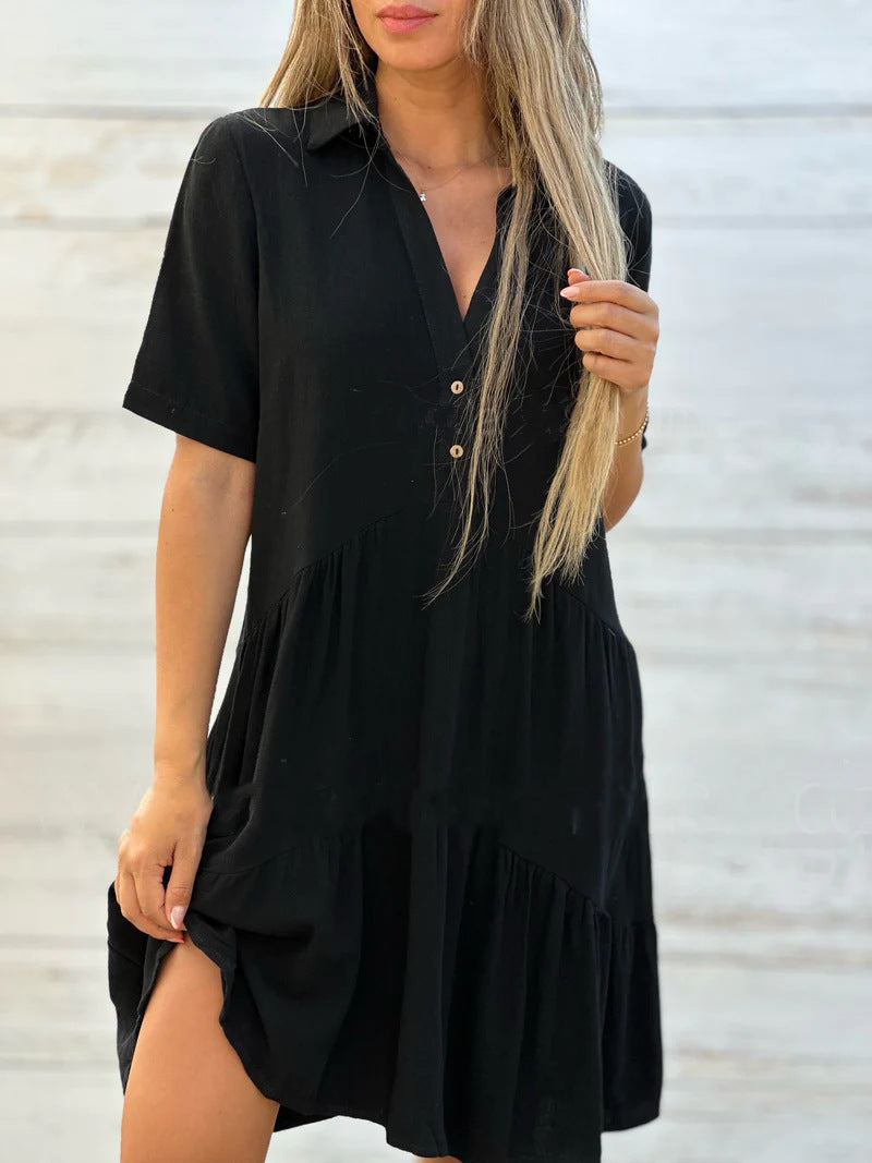 Damen lässiges Hemdkleid WW