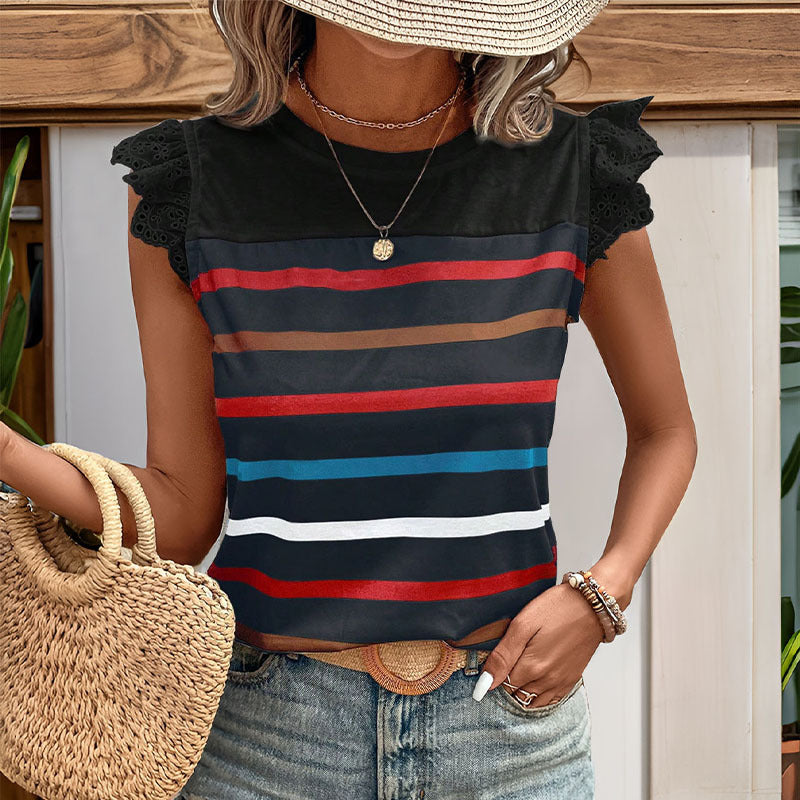 Damen T-Shirt mit Rüschendetails WW