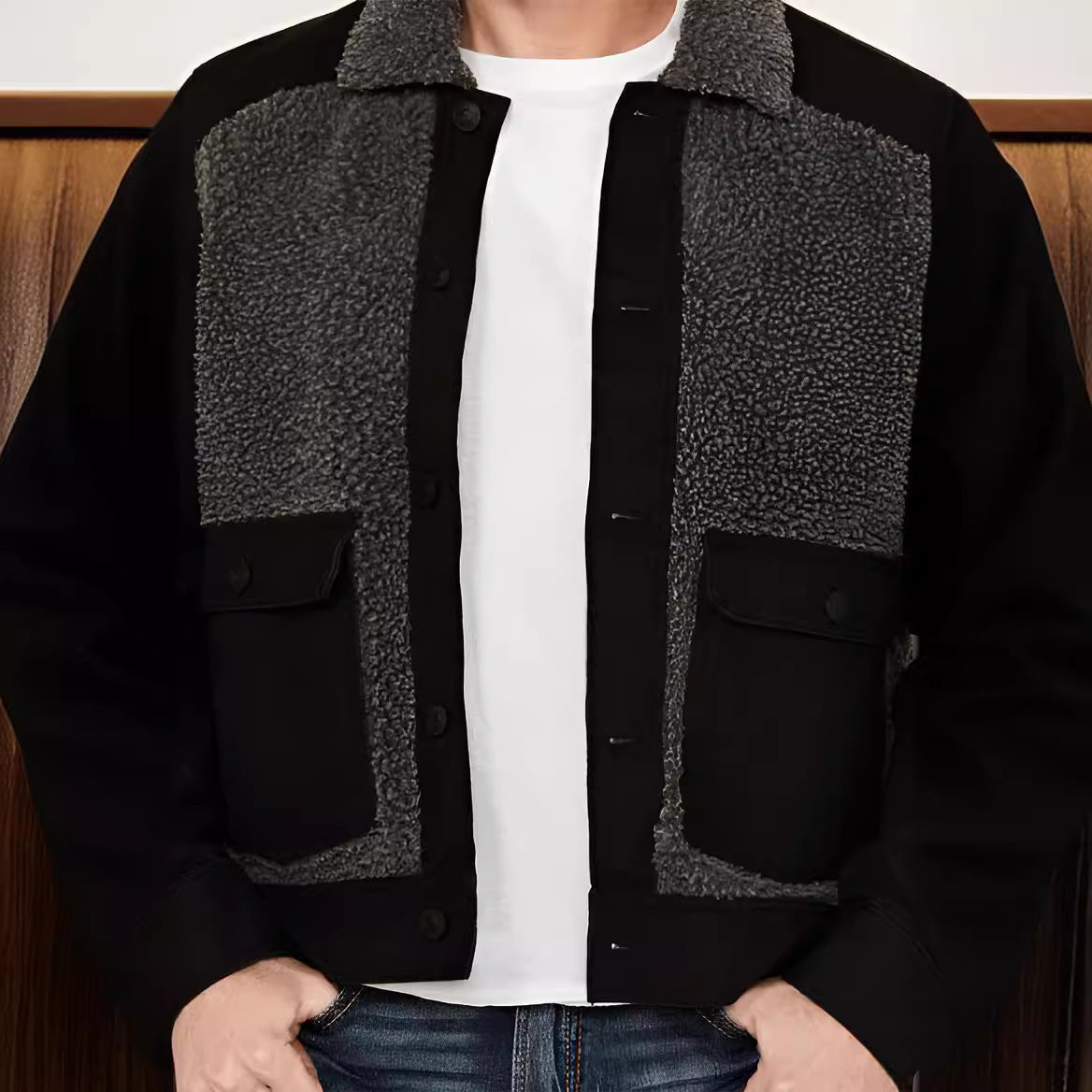 Herren Übergangsjacke mit weich gefütterter Innenseite und praktischen Taschen WW