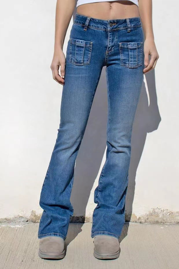 Damen Bootcut Jeans mit praktischen Taschen WW