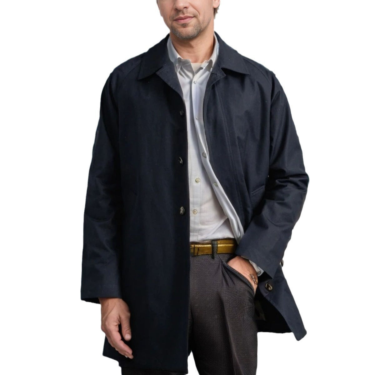 Herren leichte Übergangsjacke im minimalistischen Design mit praktischen Knöpfen und großen Taschen WW