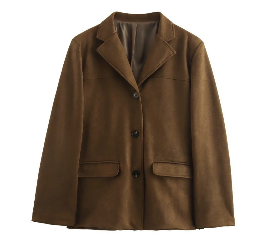 Damen modischer und bequemer Blazer aus weichem Material WW