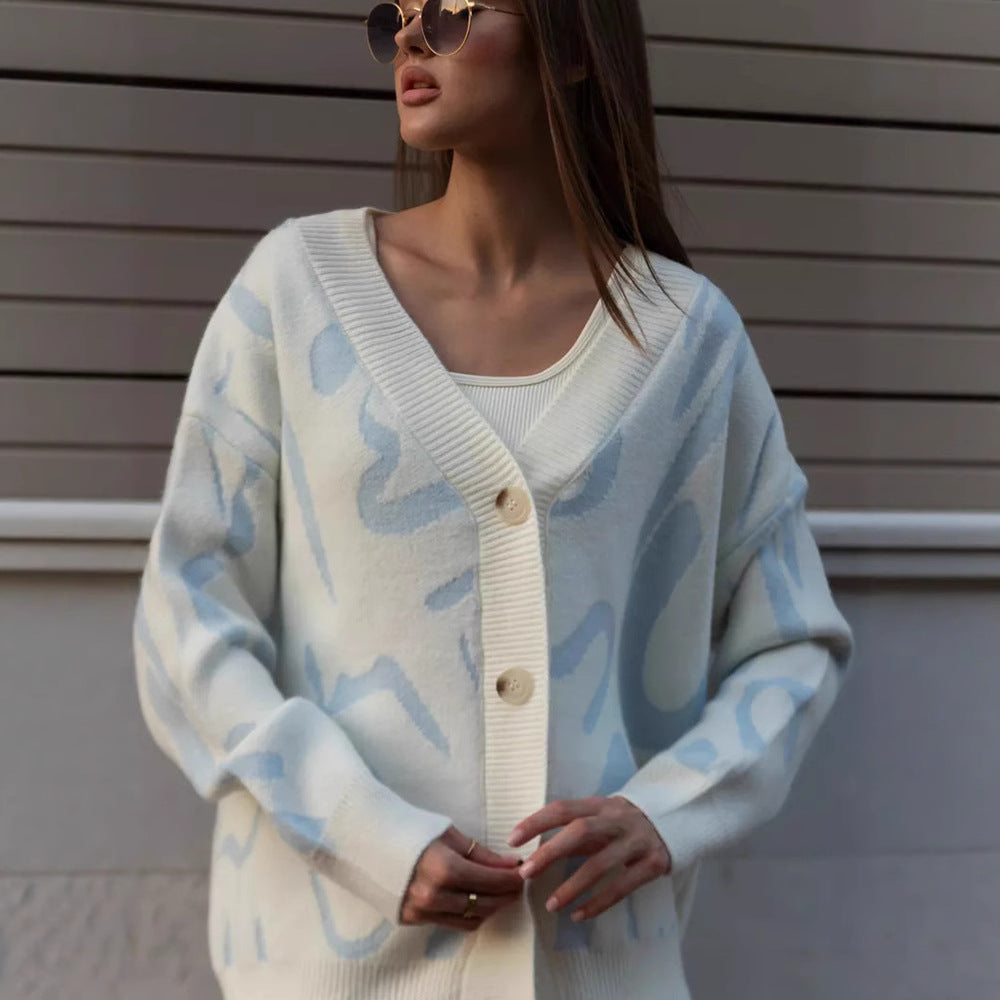 Damen Strickjacke mit einzigartigem Muster WW