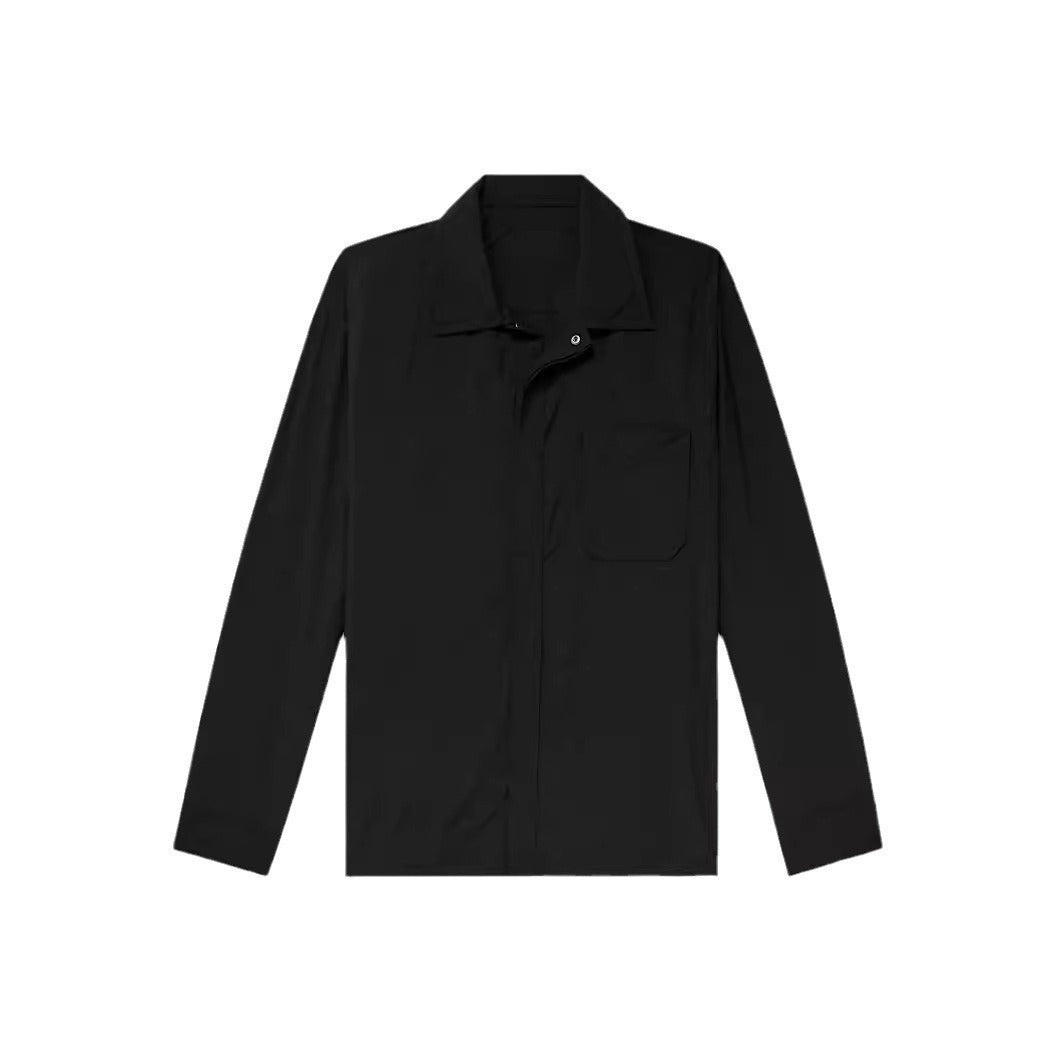 Herren lässige Langarm-Hemdjacke im minimalistischen Design WW