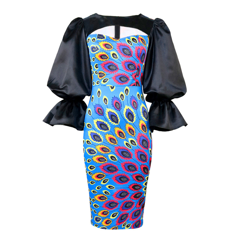 Damen Bodycon Kleid mit aufregendem Cut-Out-Design und voluminösen Ärmeln WW