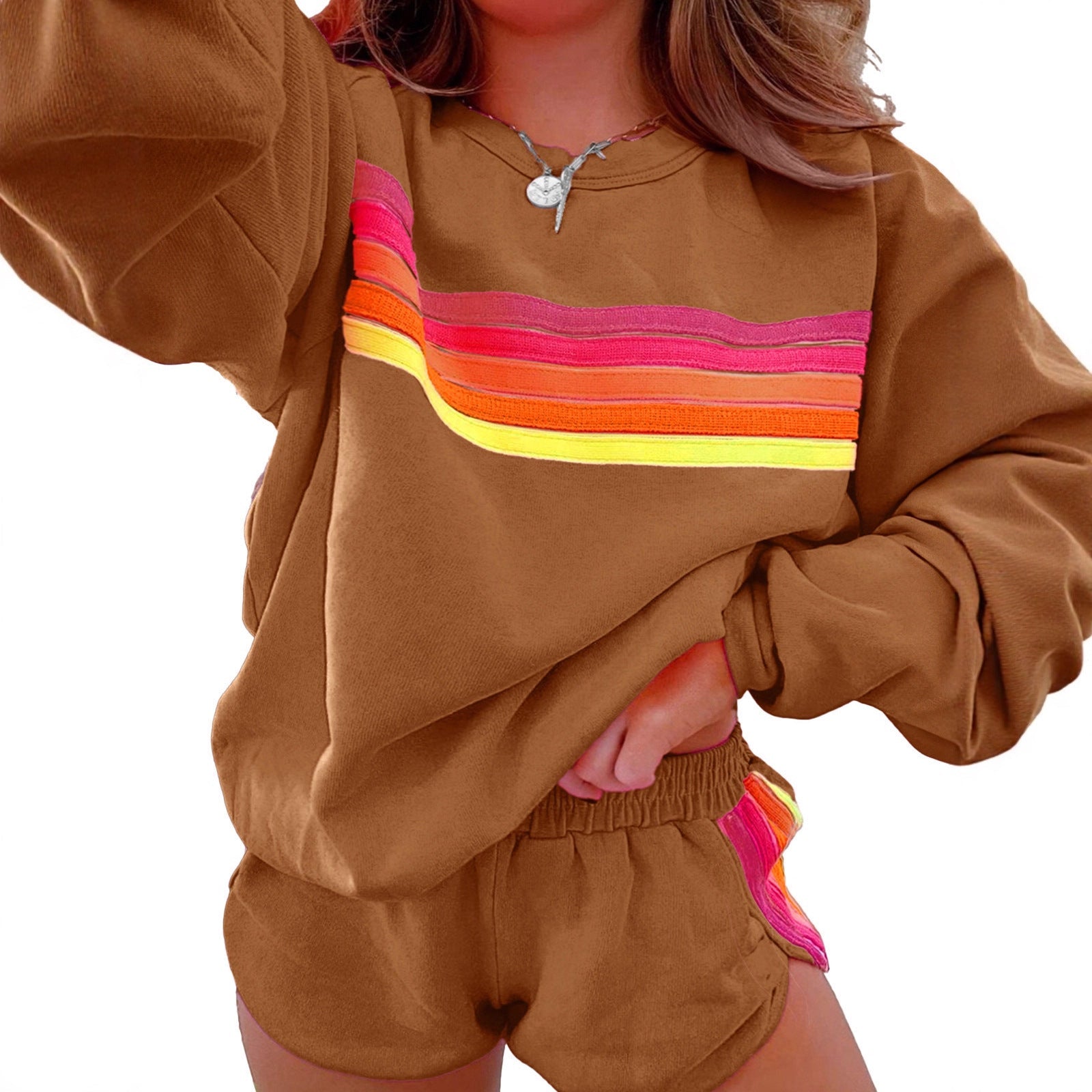 Damen Freizeit Farbblock Lounge Set WW