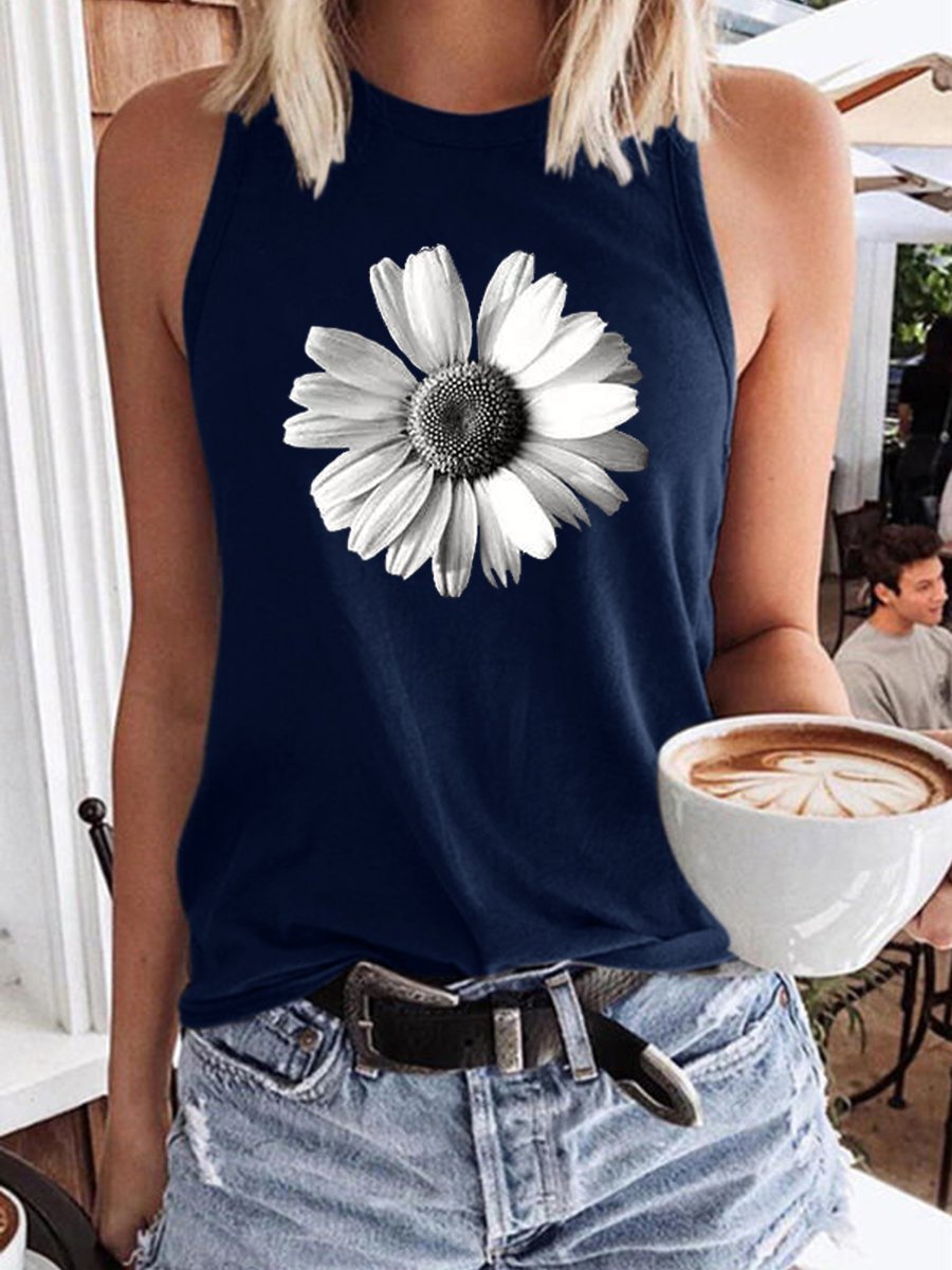 Damen ärmelloses Oberteil mit floralem Design WW