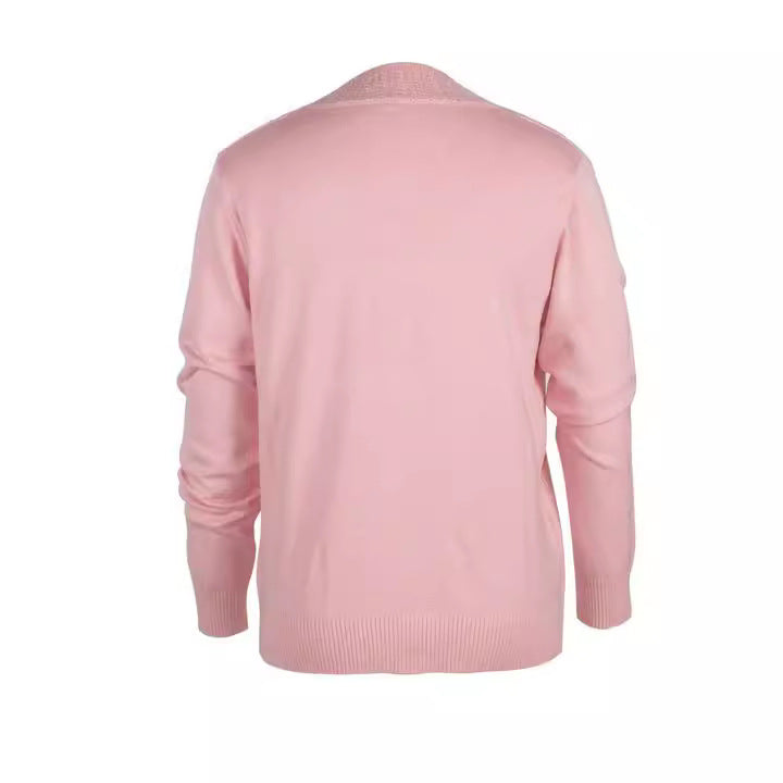 Damen eleganter Strickpullover mit floralem Design WW