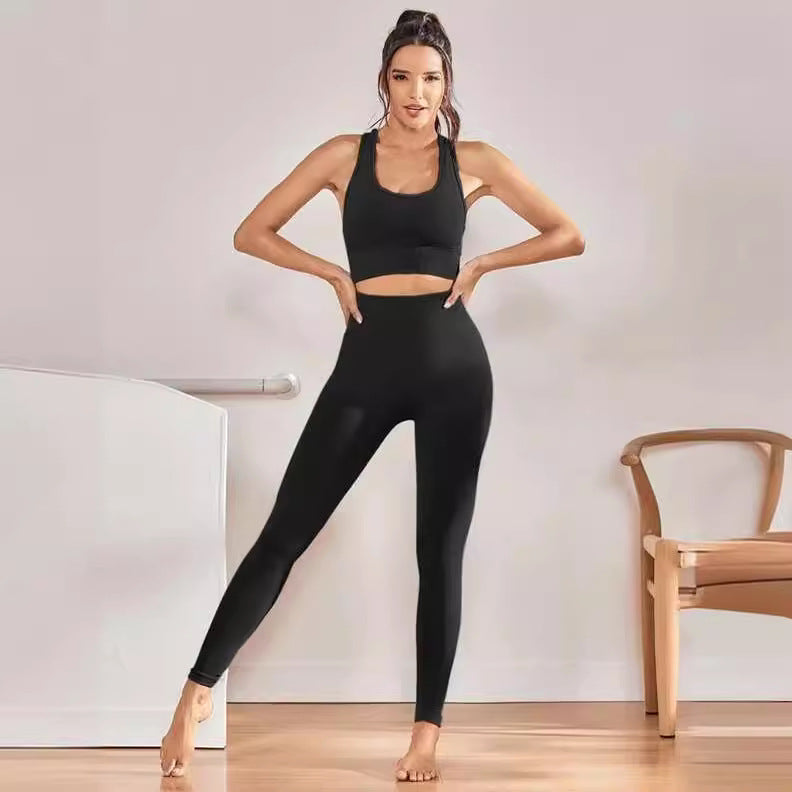 Damen Hochbund-Leggings aus atmungsaktivem Material mit figurformendem Effekt WW