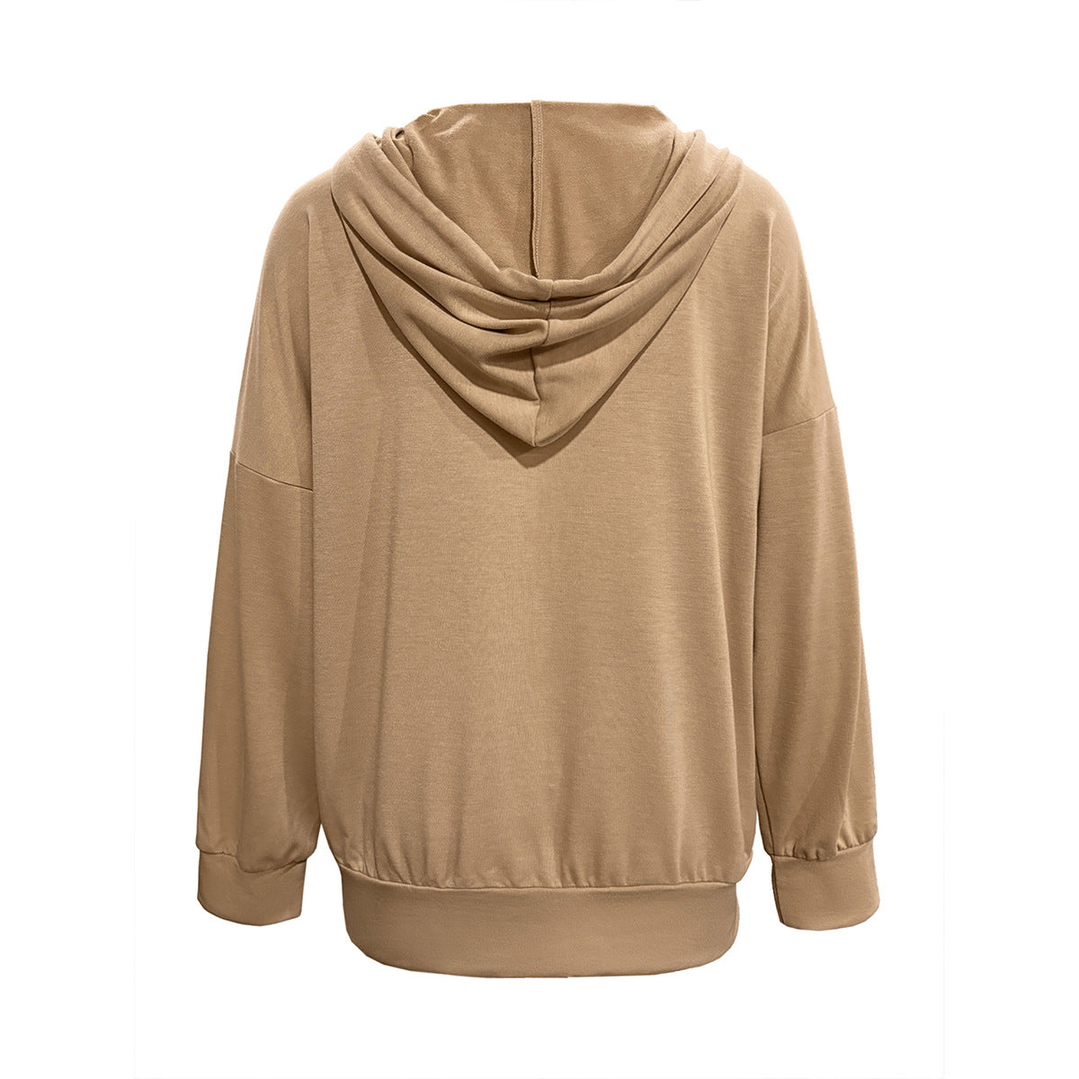 Damen leichte Kapuzenjacke mit praktischen Taschen und Knopfverschluss WW