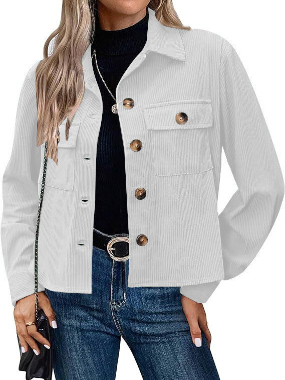 Damen Cordjacke mit praktischen Brusttaschen WW
