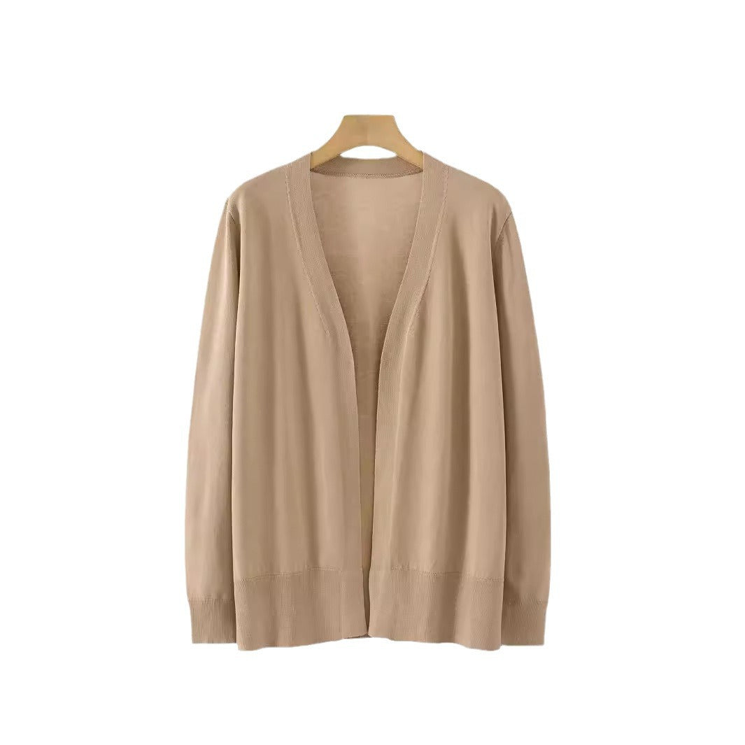 Damen lässiger Strickcardigan im minimalistischen Design WW