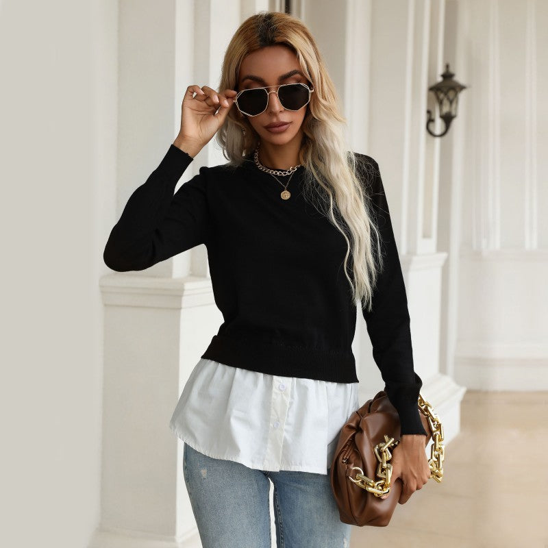 Damen Fashion Pullover mit innovativem Lagen-Look WW