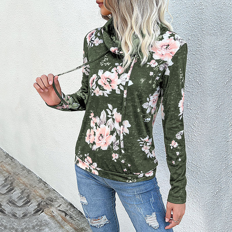 Damen Kapuzenpullover mit floralem Design und modernem Schnitt WW
