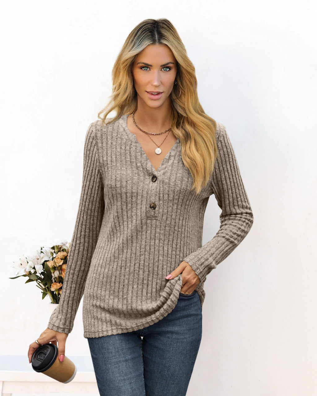 Damen lässiges Langarmshirt WW