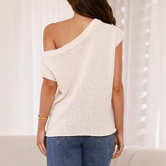 Damen Off-Shoulder Strickoberteil WW