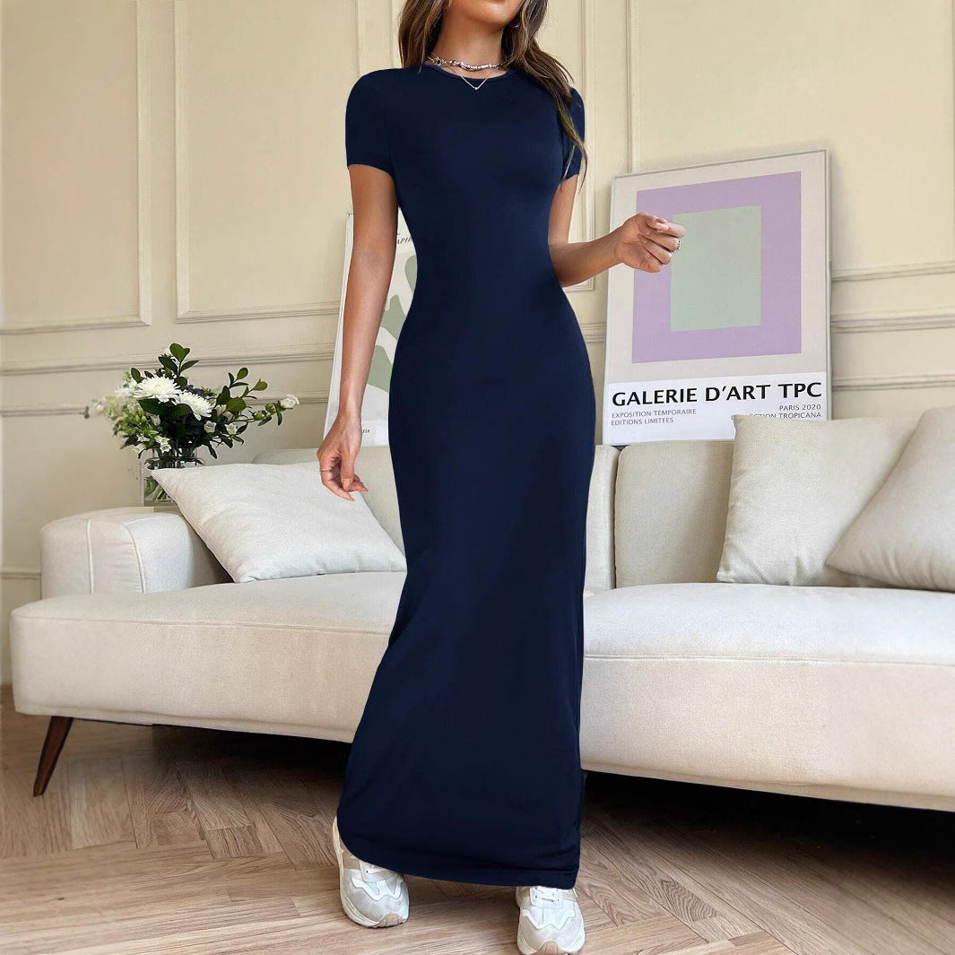 Damen Bodycon Maxi Kleid WW