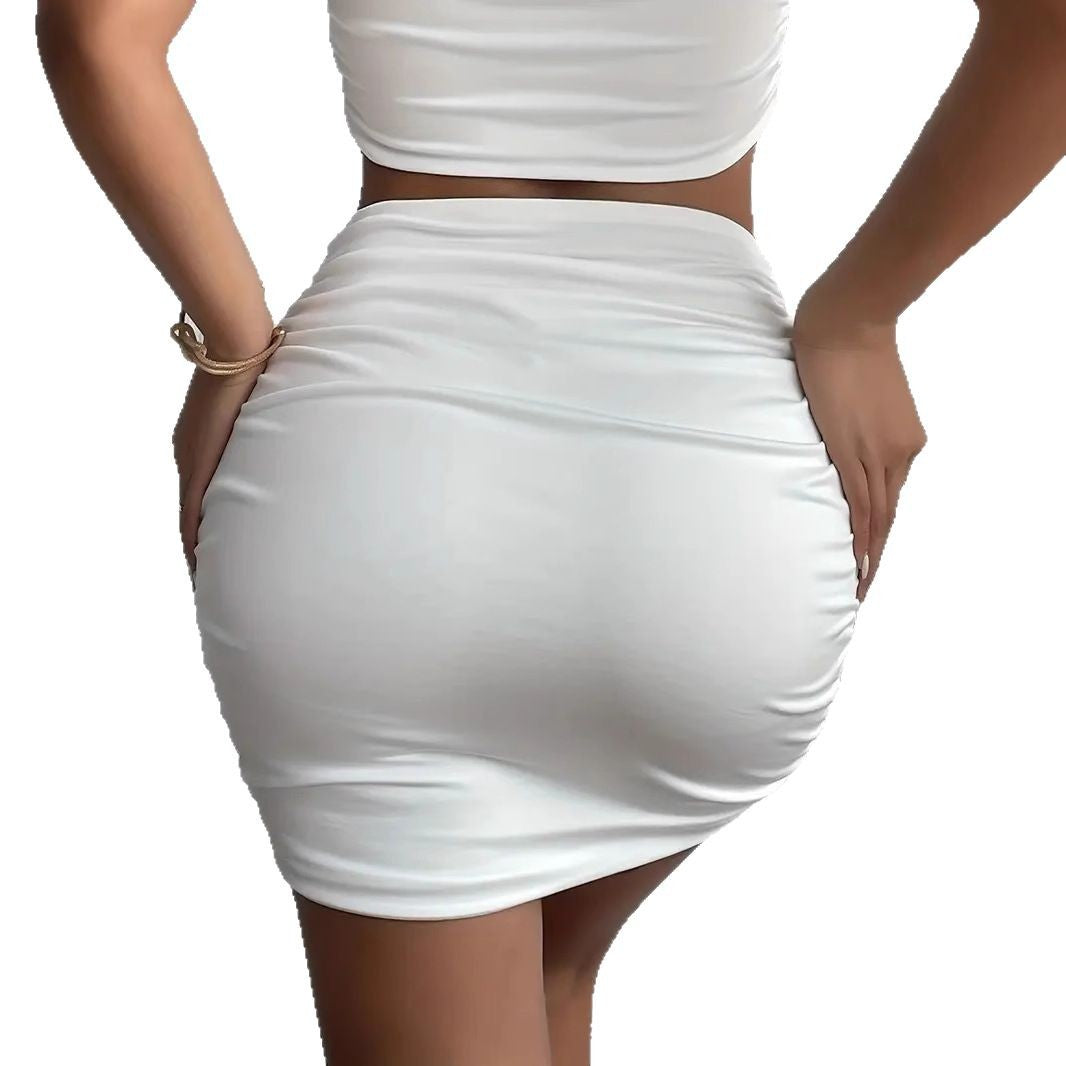 Damen Bodycon Rüschrock WW