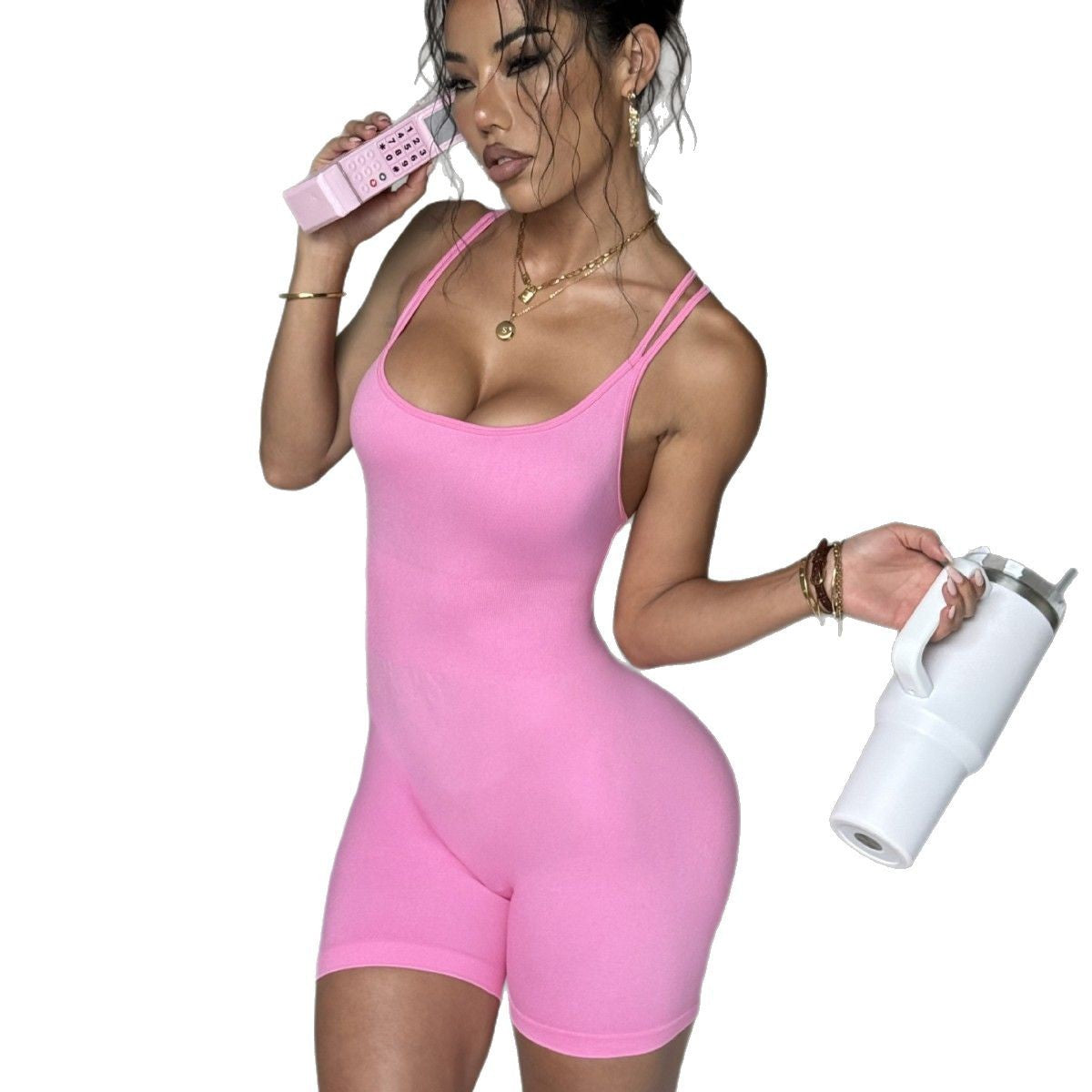 Damen Sportliche Figurbetonte Bodysuit WW