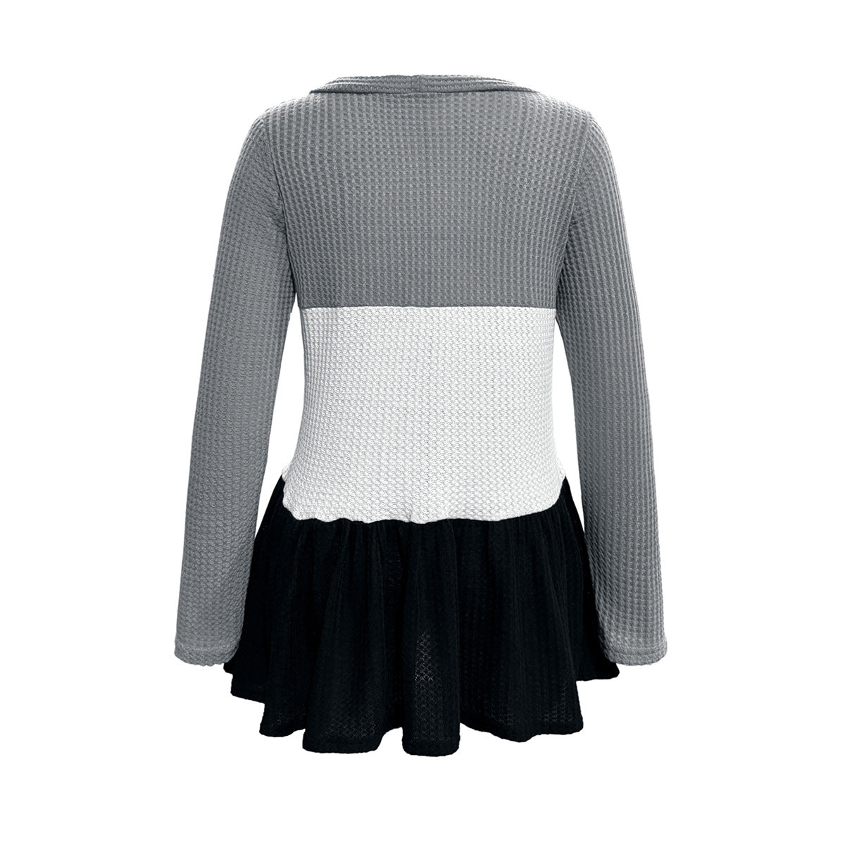 Damen Langarm Cardigan mit farbenfrohem Blockmuster und Knopf-Detail WW