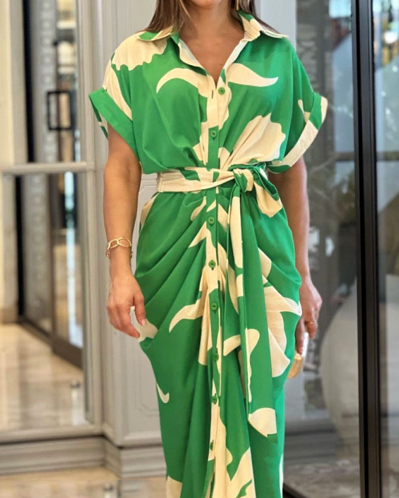 Damen Midikleid mit modernem Schnitt und schickem Taillengürtel WW