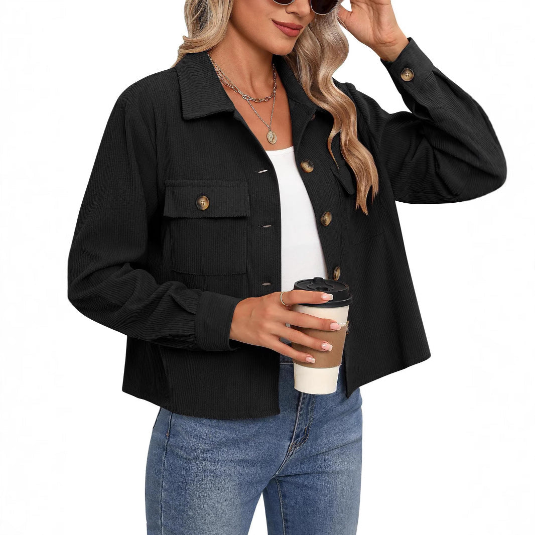 Damen Cordjacke mit praktischen Brusttaschen WW
