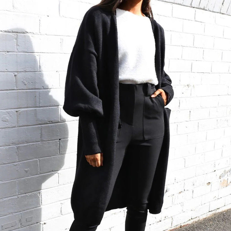 Damen Übergröße Cardigan mit lässigem Schnitt und tiefen Taschen WW
