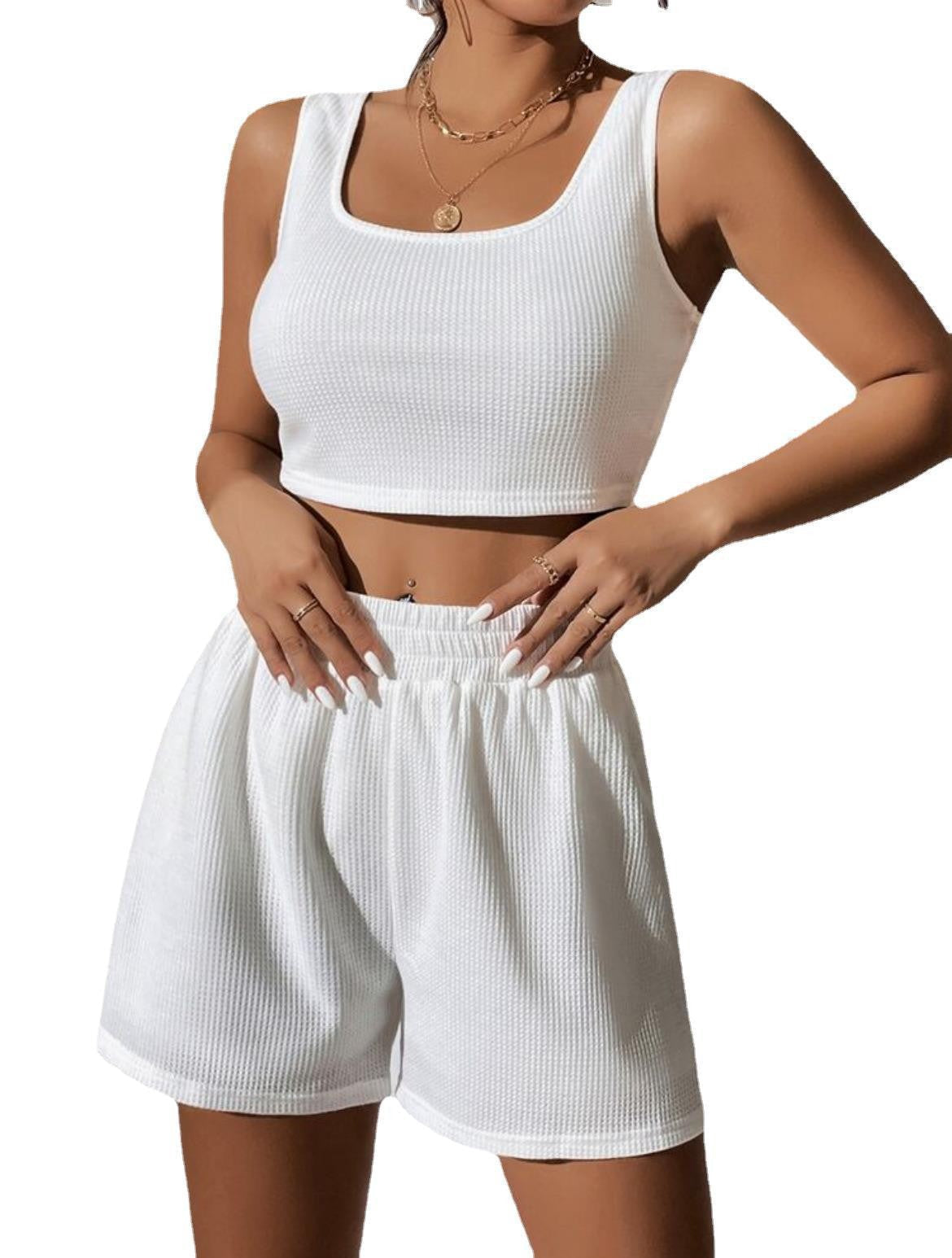 Damen sportliches Zweiteiliges Set mit elastischem Bund und lässigem Schnitt WW