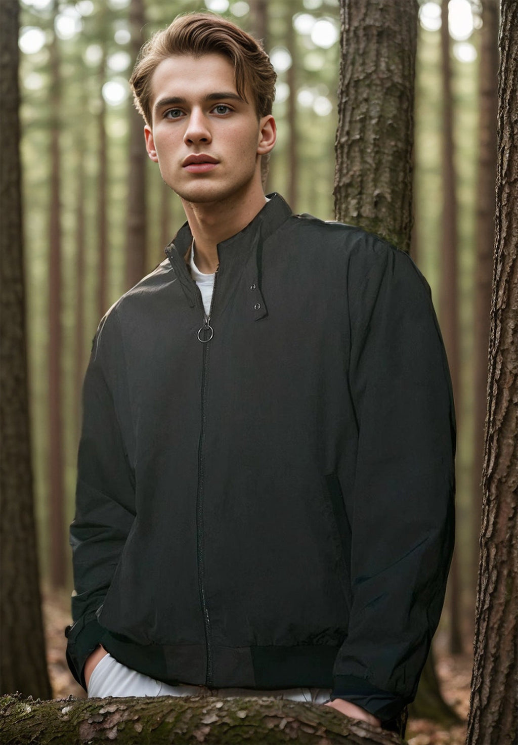 Herren vielseitige Übergangsjacke mit praktischen Taschen und modernem Stehkragen WW