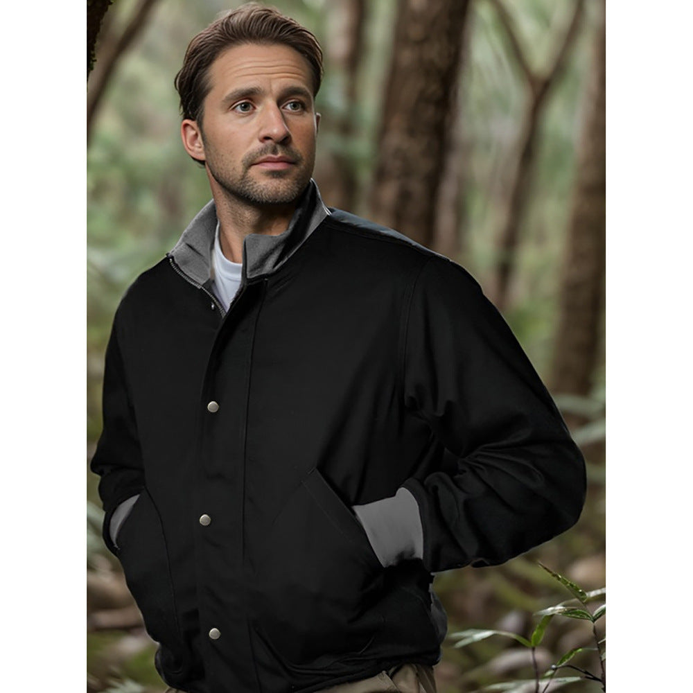 Herren Übergangsjacke mit hohem Kragen und praktischen Taschen WW