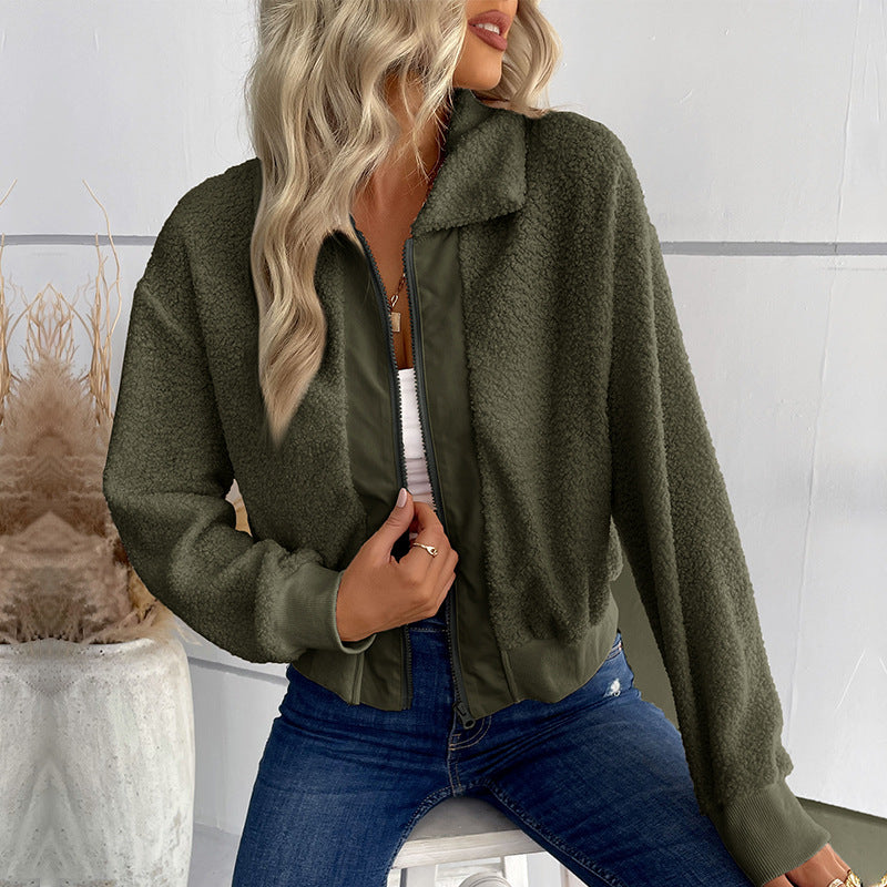 Damen Teddy-Mantel mit hochwertiger Innenfütterung und sportlichem Schnitt WW