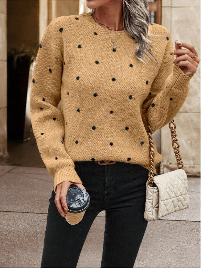 Damen modischer Pullover mit punktuellem Design WW