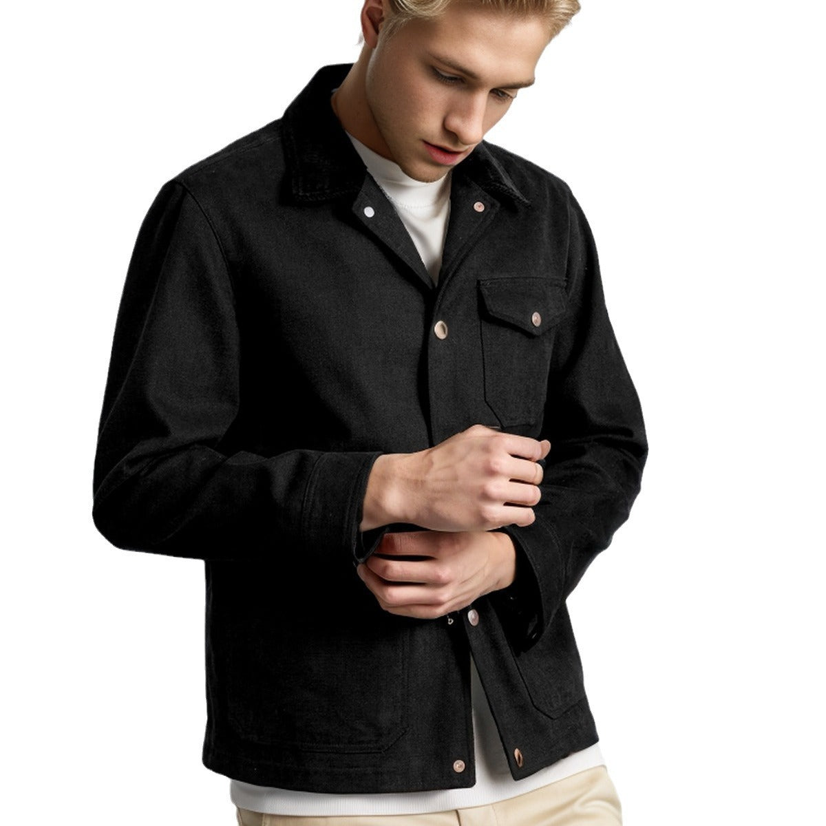 Herren lässige Jacke im Workwear-Stil mit praktischen Taschen WW