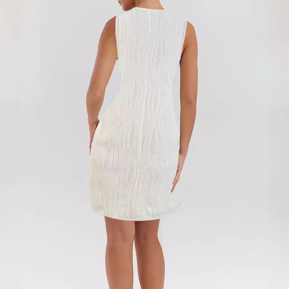 Damen Strickkleid mit Wellenmuster WW