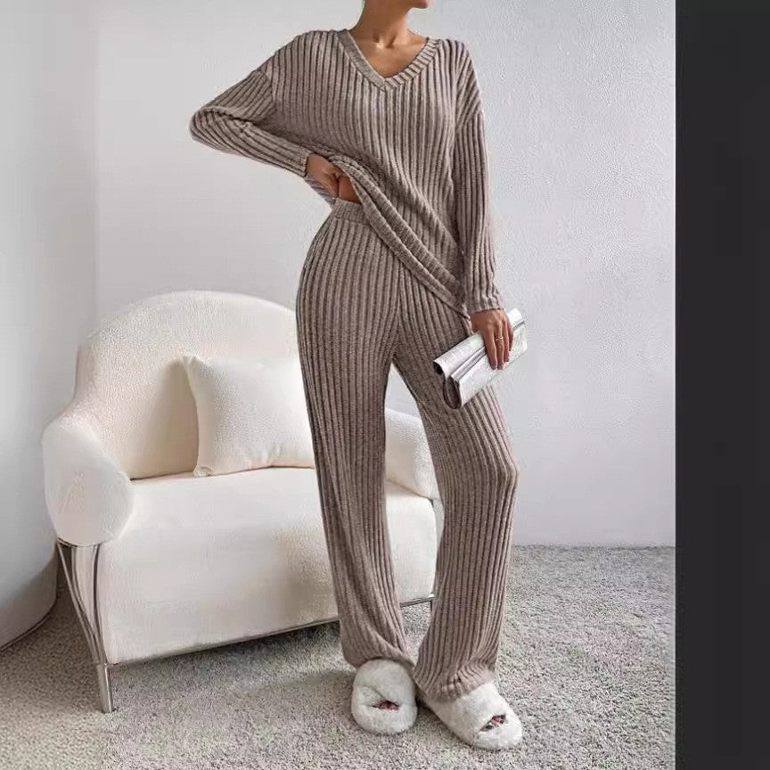 Damen Rippstrick Lounge Set WW