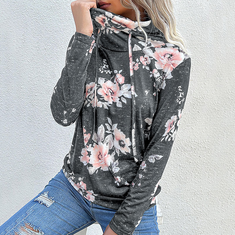 Damen Kapuzenpullover mit floralem Design und modernem Schnitt WW
