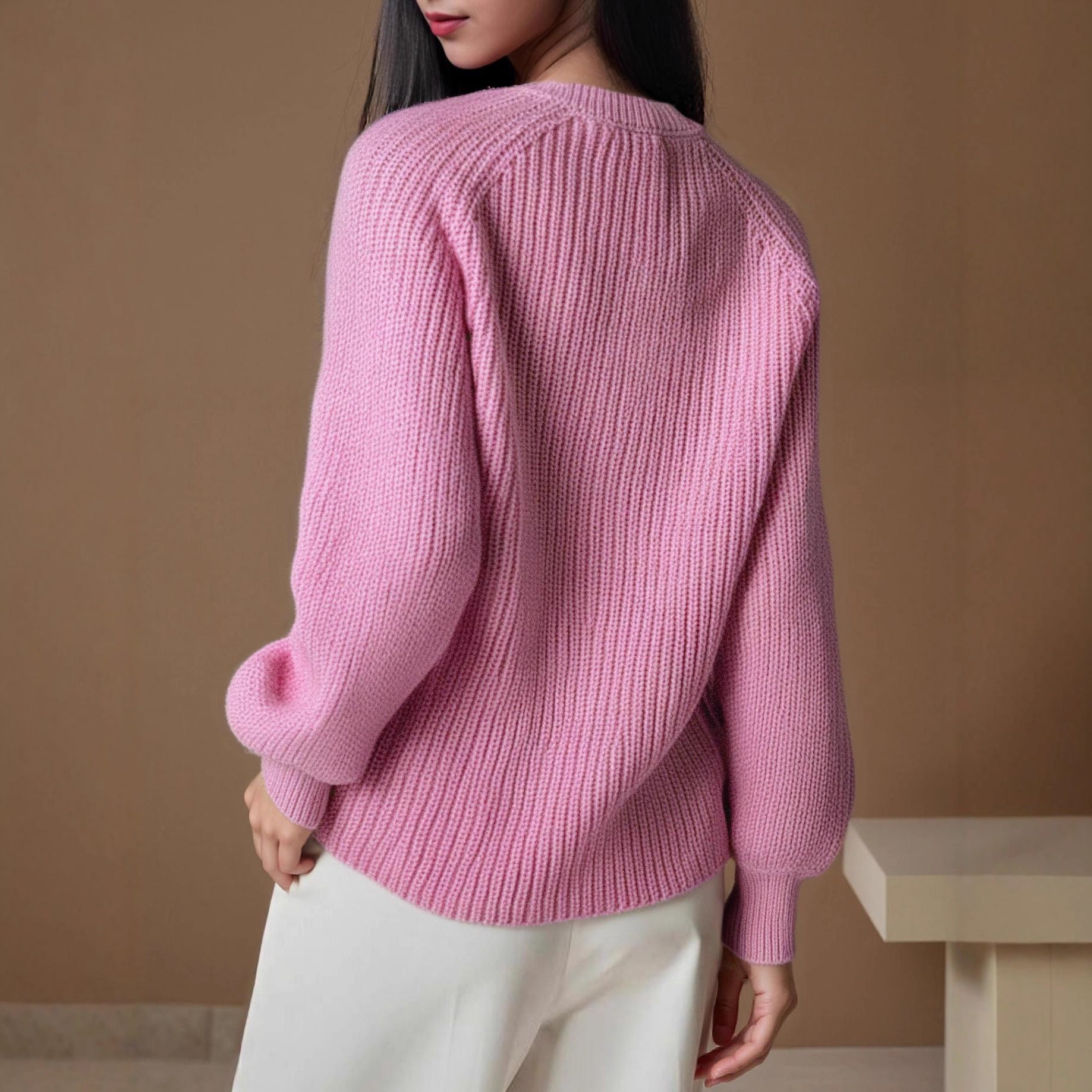 Damen Strickjacke mit feinem Rippenmuster und geschützten Knöpfen WW