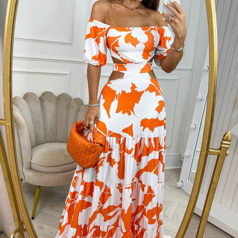 Damen Sommerliches Maxikleid mit Cut-Outs und floralem Design WW