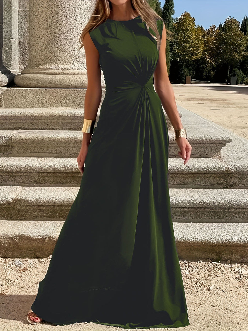 Damen Maxikleid mit elegantem Wickeldesign und schmeichelndem Schnitt WW