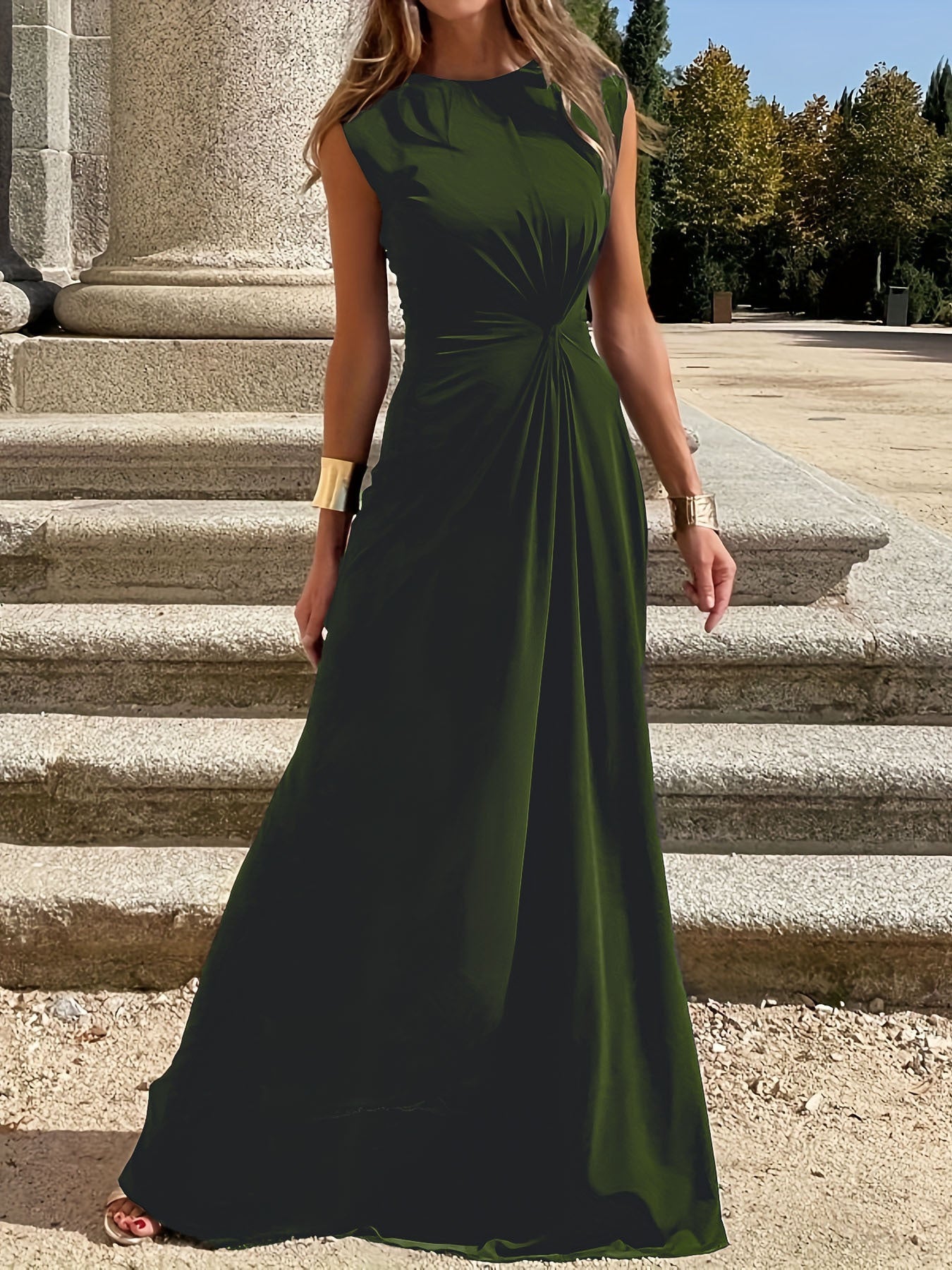 Damen Maxikleid mit elegantem Wickeldesign und schmeichelndem Schnitt WW